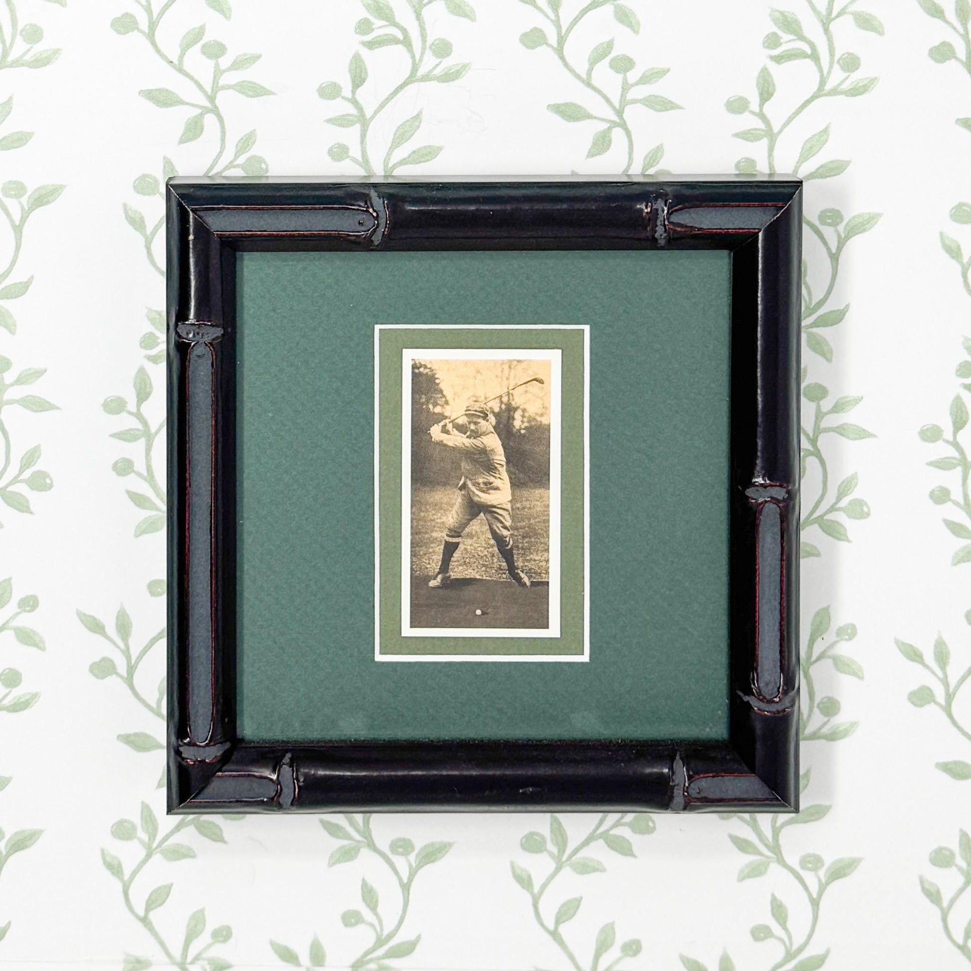 Framed Vintage Golf Cigarette Card, c. 1988