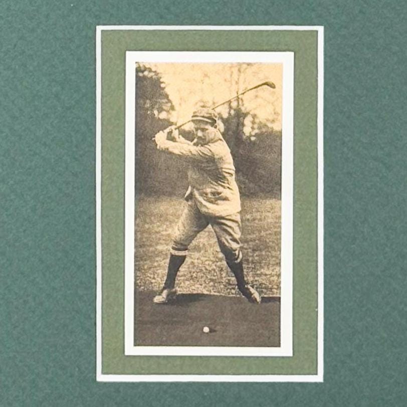 Framed Vintage Golf Cigarette Card, c. 1988