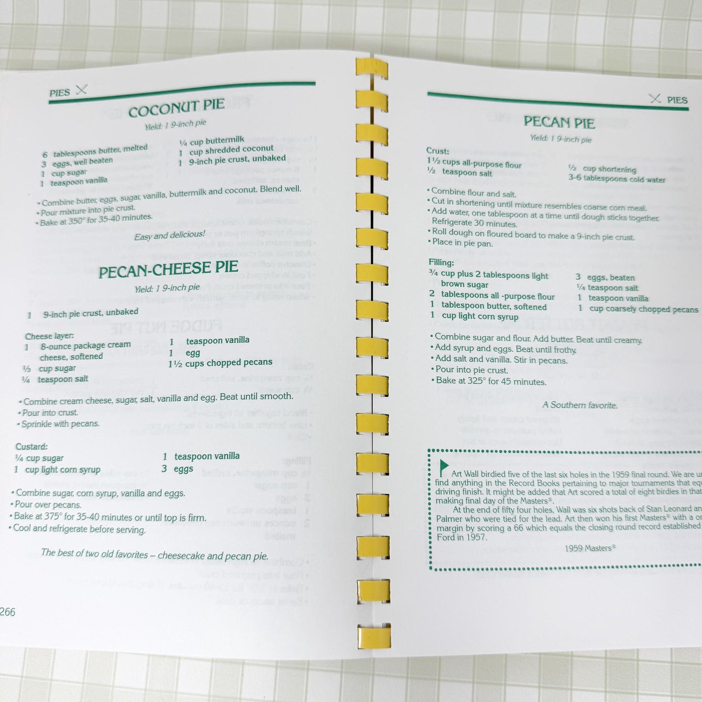 Second Round: Tea-Time at the Masters Cookbook, Spiral Bound