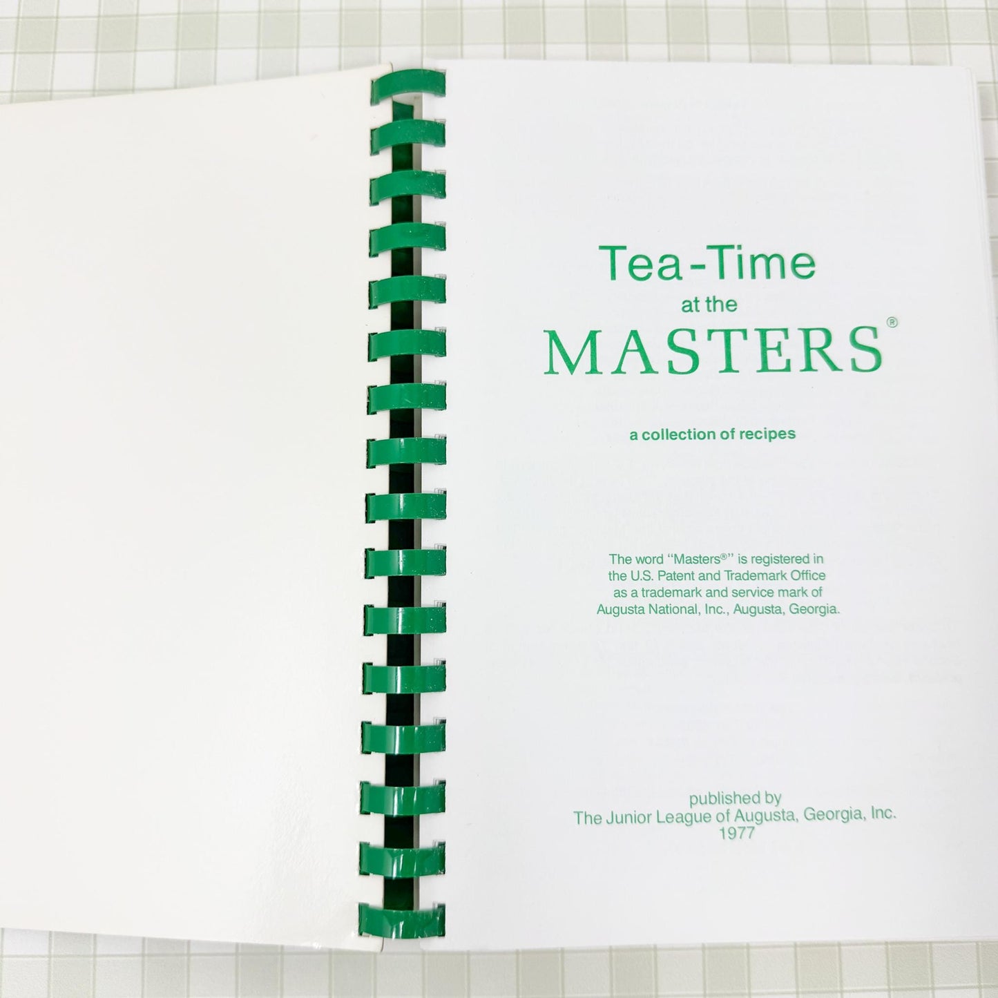 Vintage Tea-Time at the Masters Cookbook, Spiral Bound