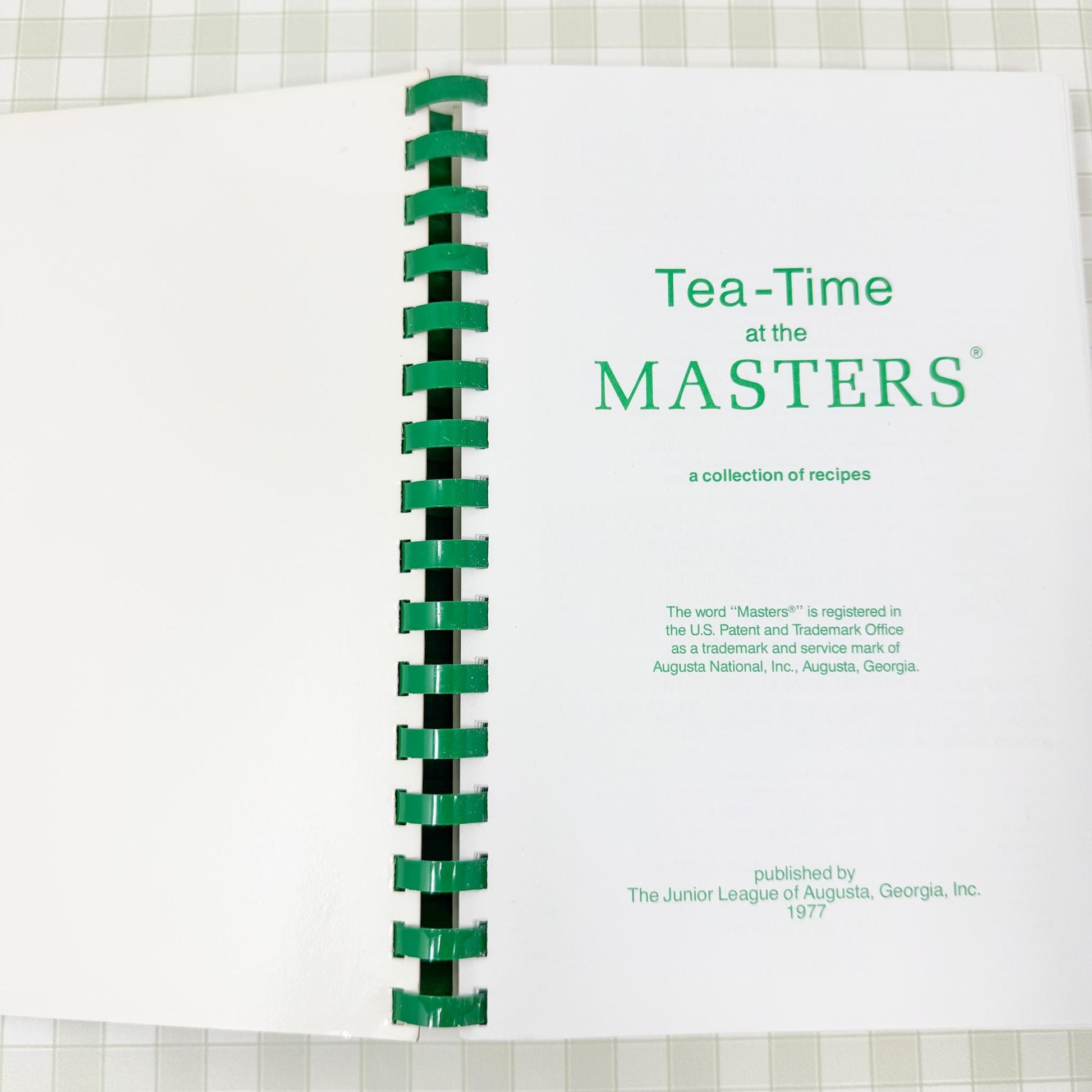 Vintage Tea-Time at the Masters Cookbook, Spiral Bound