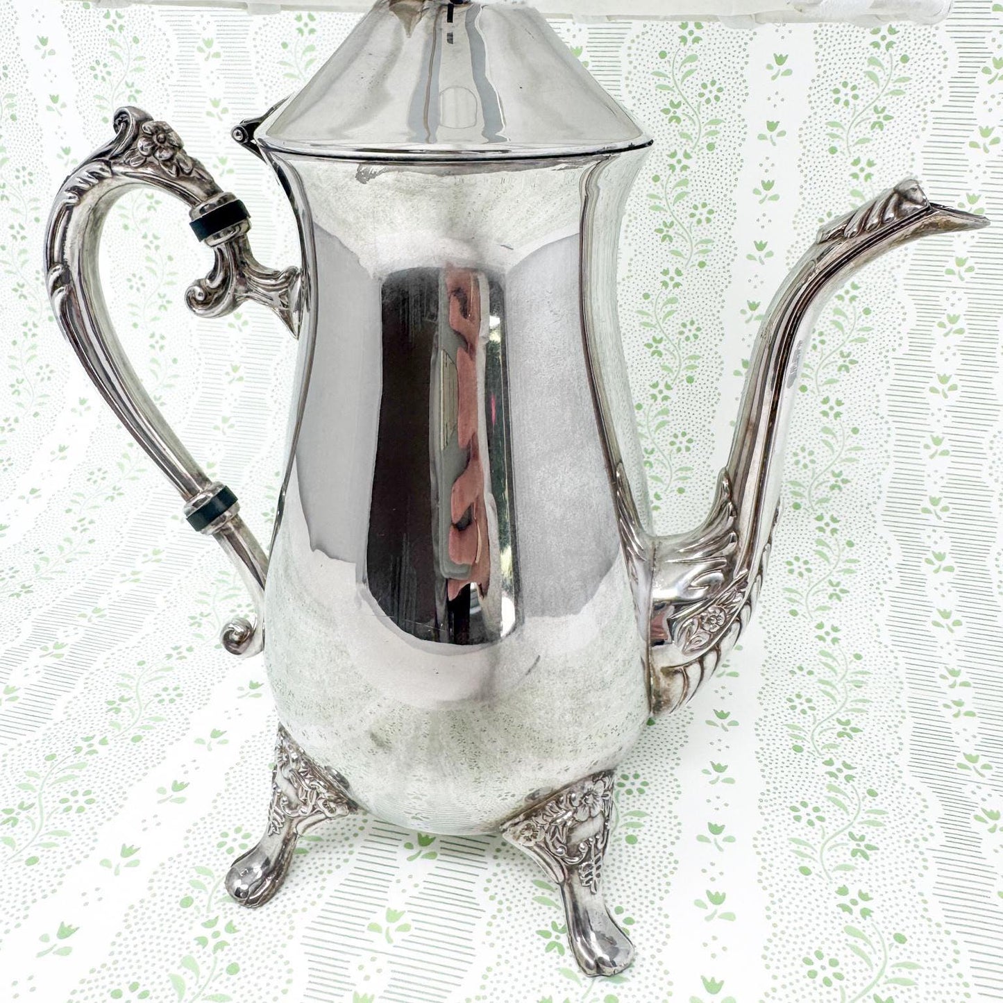 Vintage Silverplate Teapot Table Lamp
