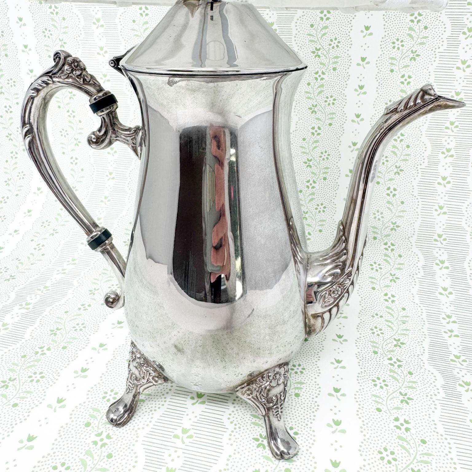Vintage Silverplate Teapot Table Lamp