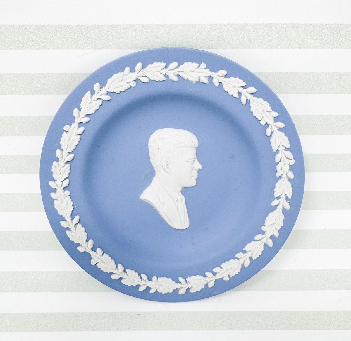Vintage Wedgwood Jasperware 4.5" Dish, JFK