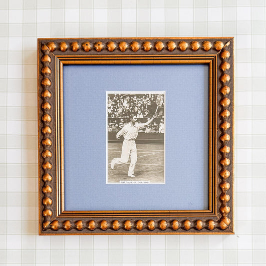 Framed Vintage Cigarette Card, Tennis, Pastimes of Our King