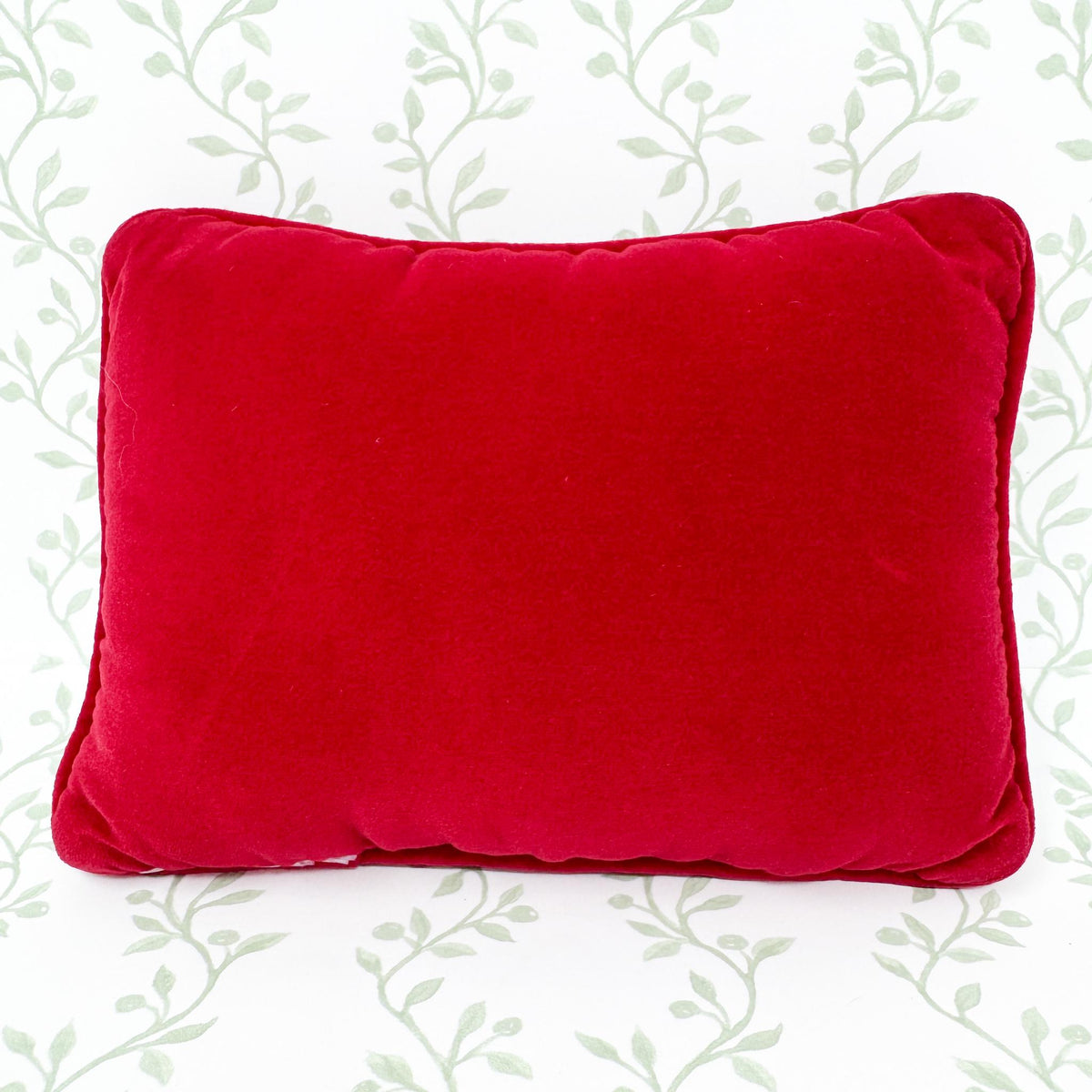 Vintage Christmas Needlepoint Pillow, Merry Christmas