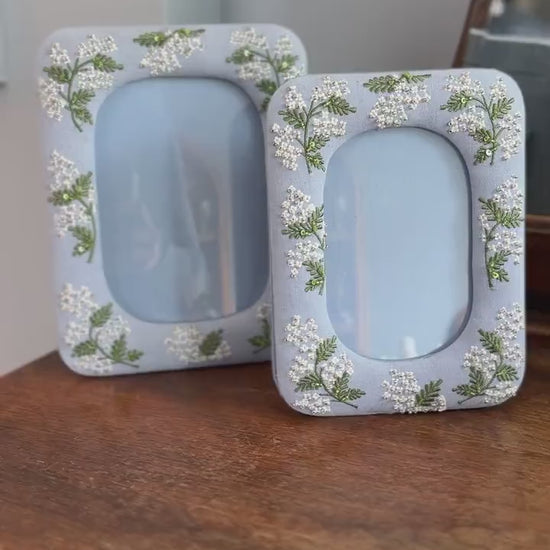Hydrangea Beaded Picture Frame, 4x6" and 5x7"