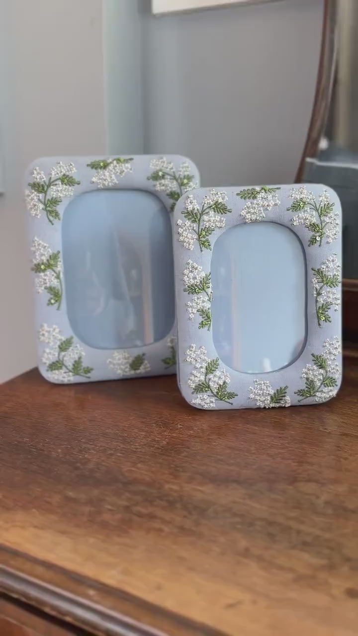 Hydrangea Beaded Picture Frame, 4x6" and 5x7"