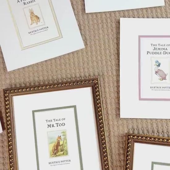 Framed Vintage Beatrix Potter Postcard, The Story of Miss Moppet