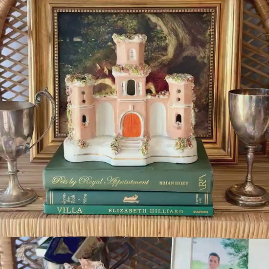 Antique Staffordshire Castle Spill Vase