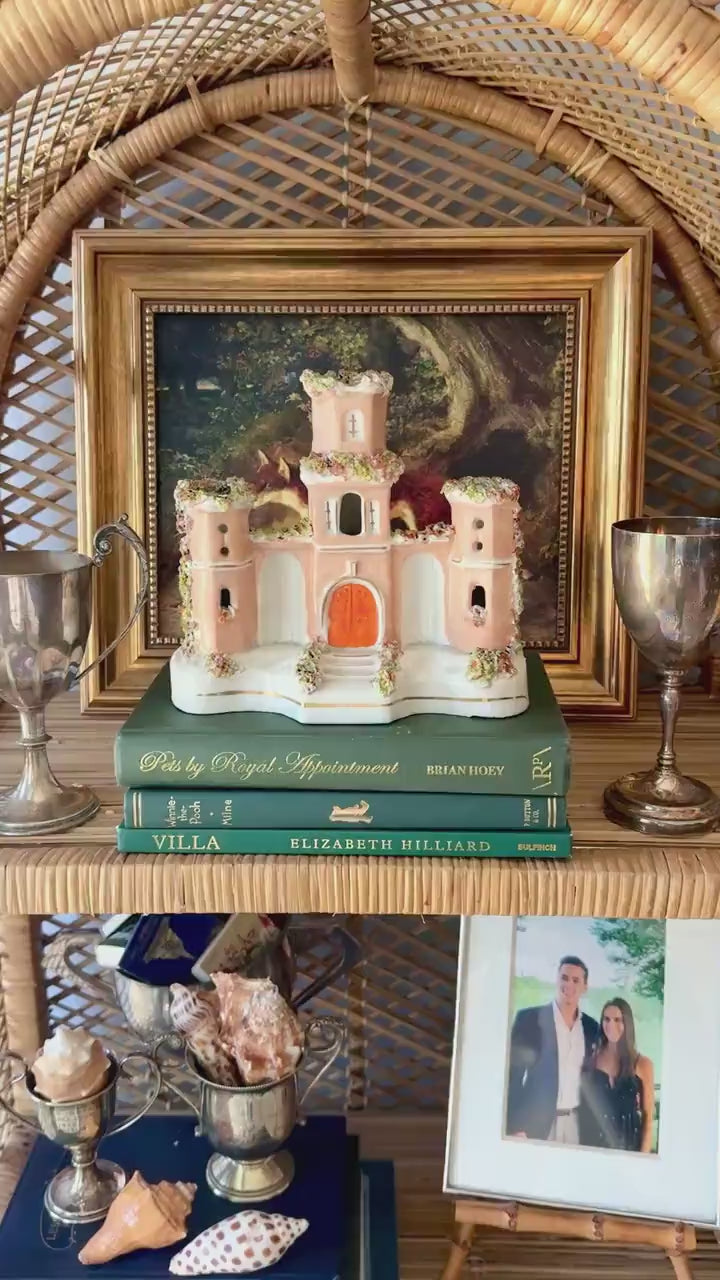 Antique Staffordshire Castle Spill Vase