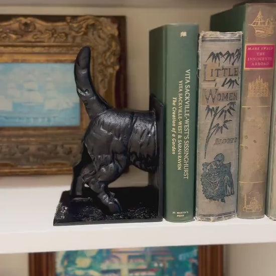 Vintage Cast Iron Dog Bookend
