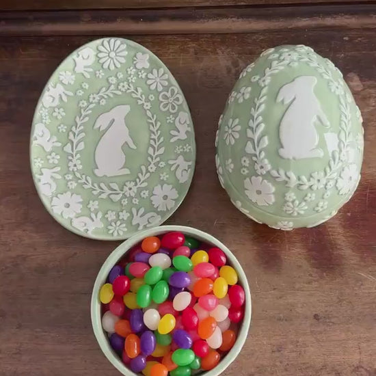 Green Easter Bunny Tidbit Bowl