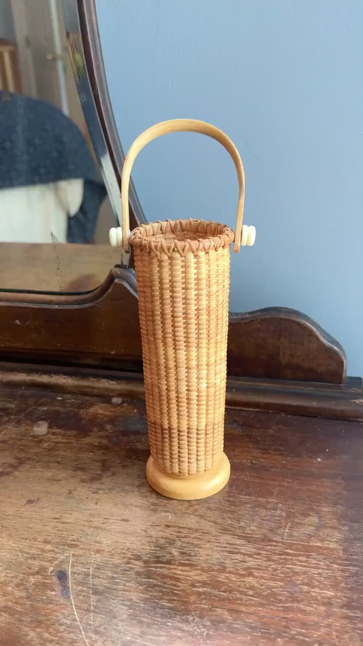 Vintage Standing Nantucket Style Basket